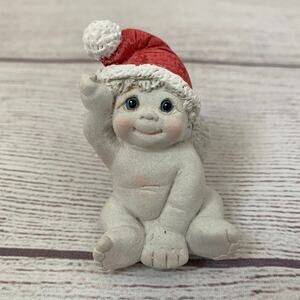 Vintage Dreamsicles Santa Baby Figurine Angel Cherub in Red Santa Hat 1996